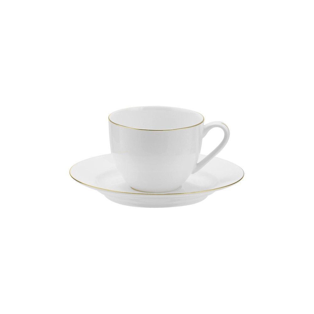 Чашка чайная с блюдцем Royal Worcester "Интуиция.Золотой кант" 220мл, Фарфор костяной, Royal Worcester, Великобритания