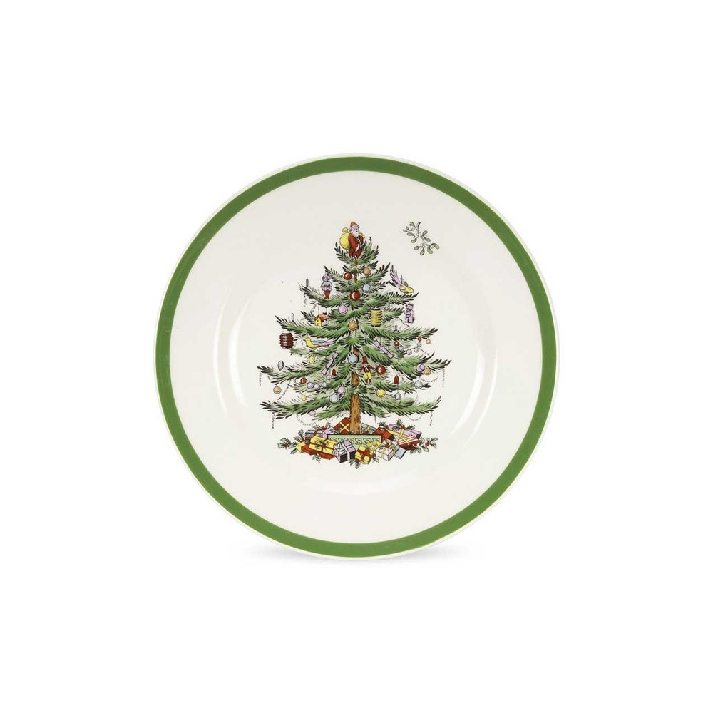 Набор из 4 тарелок закусочных 20см "Рождественская ель", Фаянс, Spode, Великобритания