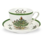 Чашка чайная с блюдцем 200мл "Рождественская ель", Фарфор, Spode, Великобритания