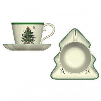 Чашка с блюдцем 510мл "Елочка" "Рождественская ель", Фарфор, Spode, Великобритания