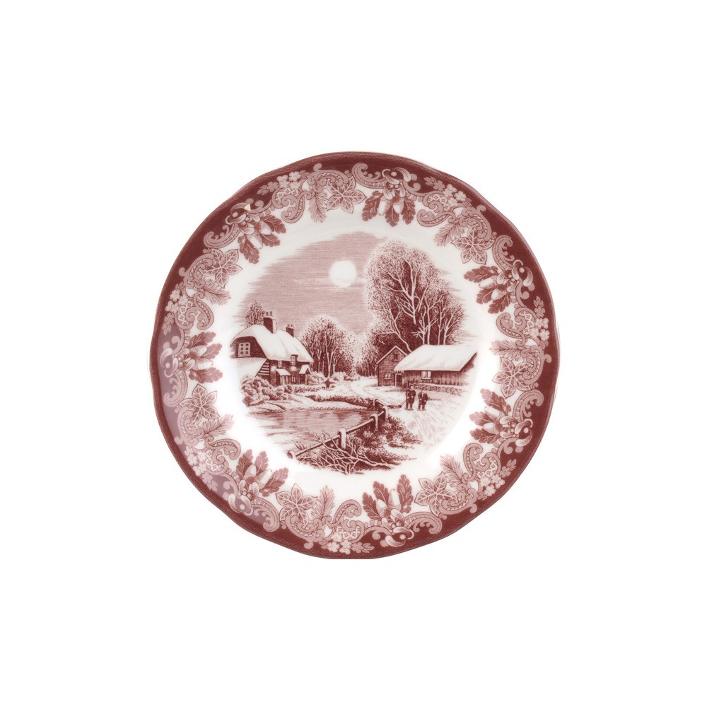Тарелка пирожковая 15см "Зимние мотивы", Фаянс, Spode, Великобритания