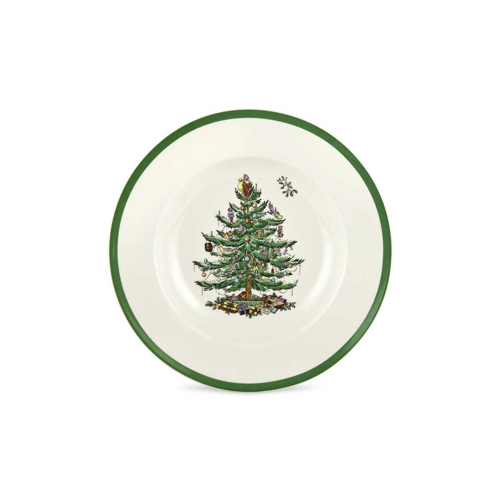 Набор из 4 тарелок суповых 23см "Рождественская ель", Фаянс, Spode, Великобритания