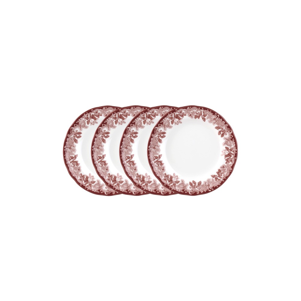 Набор из 4 тарелок закусочных 20см "Зимние мотивы", Фаянс, Spode, Великобритания