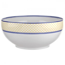 Салатник 27,5см "Голубая Италия" (желтый борт), Фаянс, Spode, Великобритания