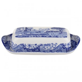 Масленка с крышкой 20см "Голубая Италия", Фаянс, Spode, Великобритания