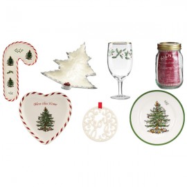 Набор новогодний 2/13 "Рождественская ель" (с подарком), Фарфор, Spode, Великобритания