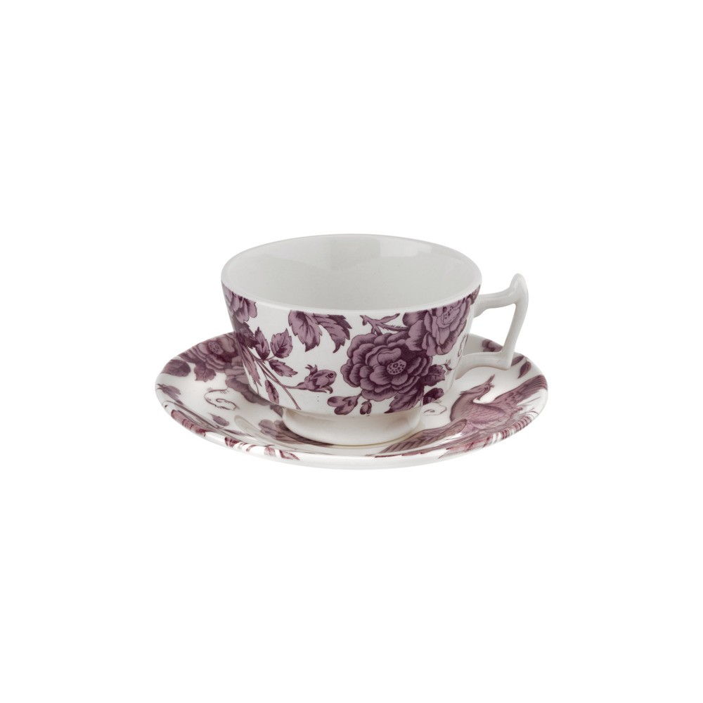 Чашка чайная с блюдцем Spode "Кинглсей", 200мл (белая), Фаянс, Spode, Великобритания