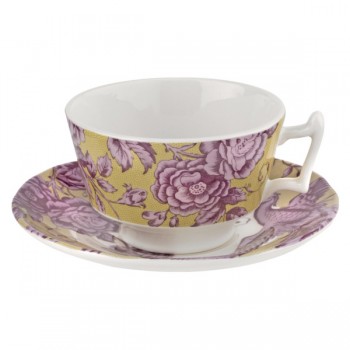 Чашка чайная с блюдцем Spode "Кинглсей", 200мл (желтая), Фаянс, Spode, Великобритания