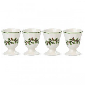 Набор из 4 подставок для яйца 6см "Рождественская ель", Фаянс, Spode, Великобритания