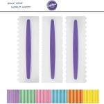 Набор скребков-шпателей кондитерских зубчатых для торта, 3 шт, пластик, Wilton, США