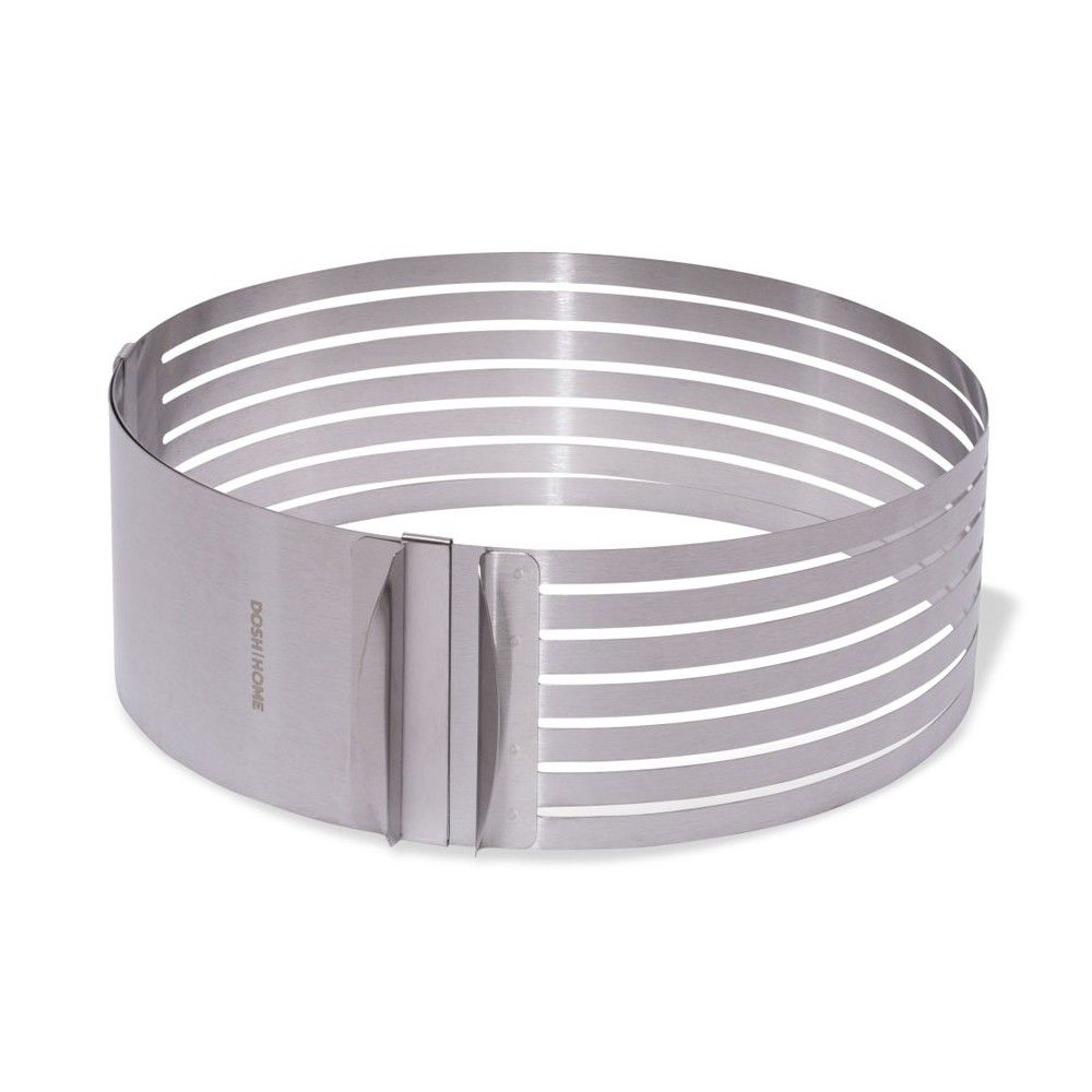 Регулируемое кольцо для выпечки и нарезки коржей, D 24 см - 30 см, сталь нержавеющая, серия GEMINI, DOSH