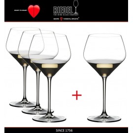 Набор бокалов для белых вин Chardonnay, 4 шт, объем 670 мл, машинная выдувка, Heart to Heart, RIEDEL