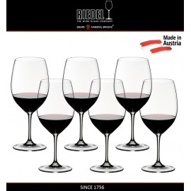 Набор бокалов для красных вин Cabernet, 6 шт, 670 мл, машинная выдувка, VINUM, RIEDEL