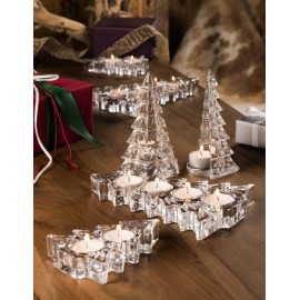 Новогодний подсвечник CRYSTAL CHRISTMAS ель на 4 свечи, 24.5 см, хрусталь, Nachtmann