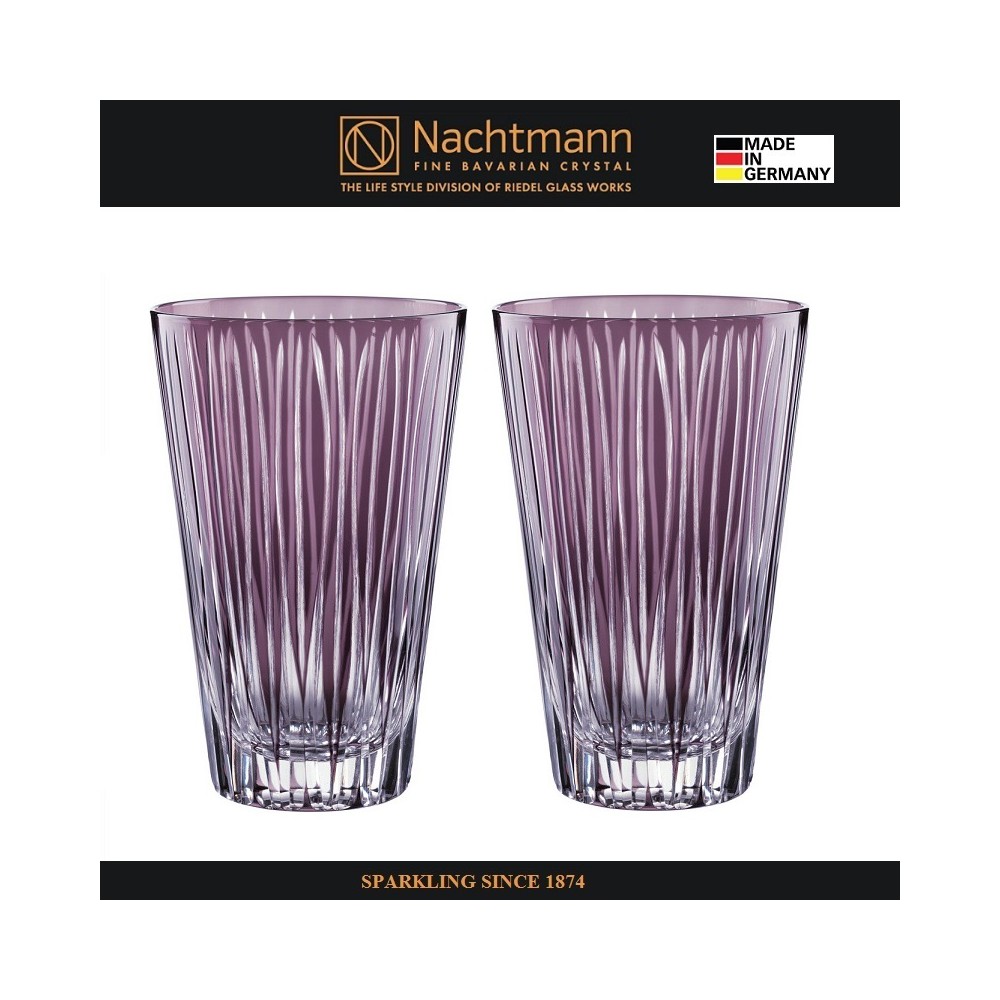 Набор высоких стаканов SIXTIES LINES VIOLET,, 2 шт, 450 мл, сиреневый хрусталь, Nachtmann