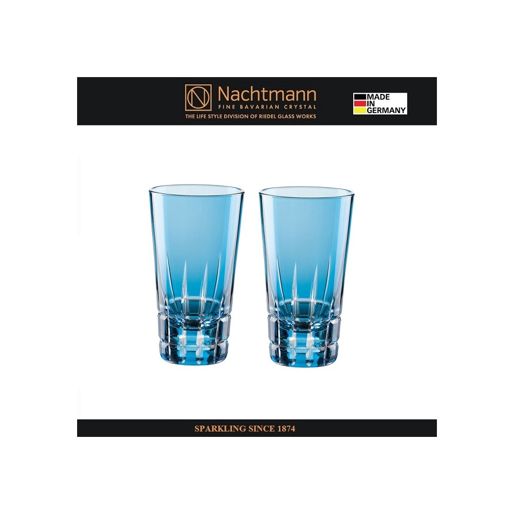 Набор стопок SIXTIES STELLA AQUA для водки, 2 шт, 60 мл, 2 шт, голубой хрусталь, Nachtmann