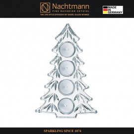 Новогодний подсвечник CRYSTAL CHRISTMAS ель на 4 свечи, 24.5 см, хрусталь, Nachtmann