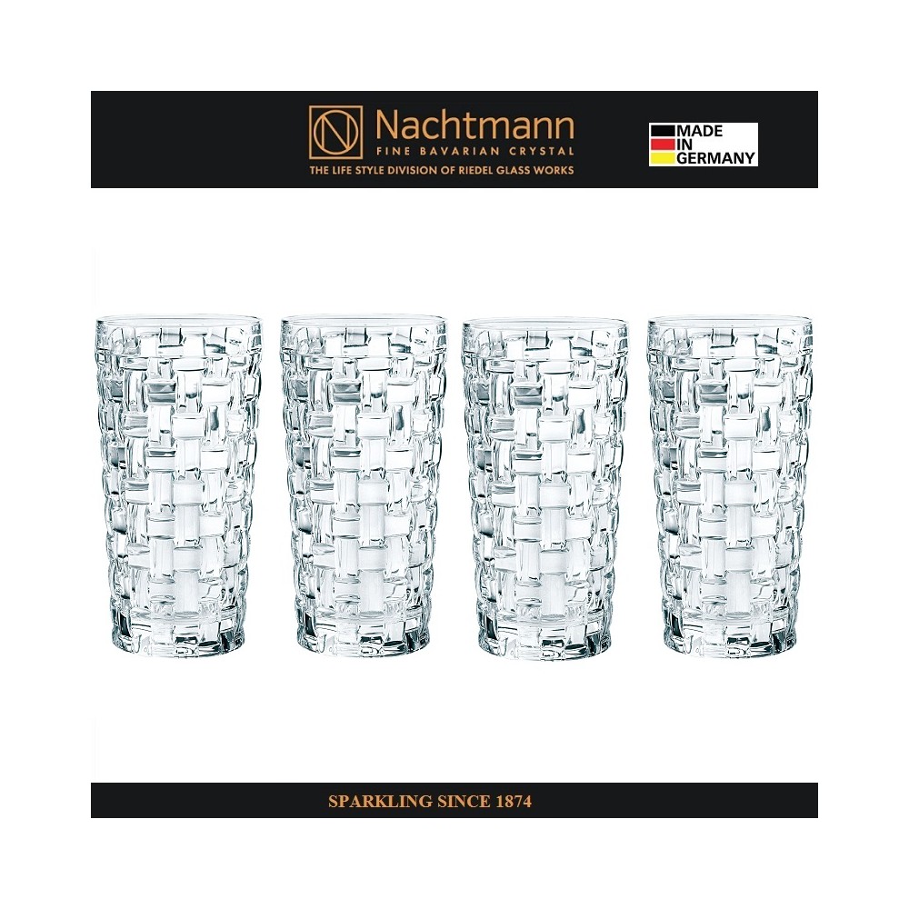 Набор высоких стаканов BOSSA NOVA, 4 шт., 395 мл, бессвинцовый хрусталь, Nachtmann