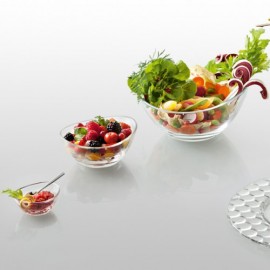 Емкость для десертов, салатов, L 16 см, H 8 см, бессвинцовый хрусталь, серия Papaya, EgoAlter