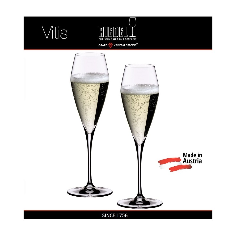 Бокалы для шампанского Champagne Glass, 2 шт, 320 мл, ручная выдувка, VITIS, RIEDEL