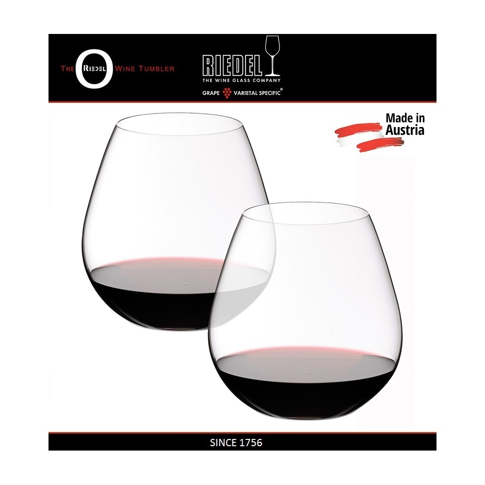 Бокалы "O" без ножки для красных вин Pinot и Nebbiolo, 2 шт, 690 мл, хрусталин, Riedel