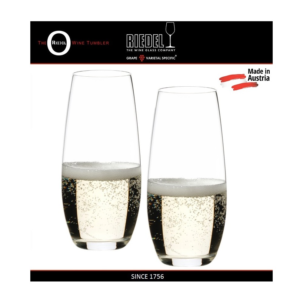 Бокалы "O" без ножки для шампанского Champagne Glass, 2 шт, 264 мл, хрусталин, Riedel