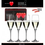 Набор бокалов для шампанского Champagne Glass, 4 шт, объем 330 мл, машинная выдувка, Heart to Heart, RIEDEL