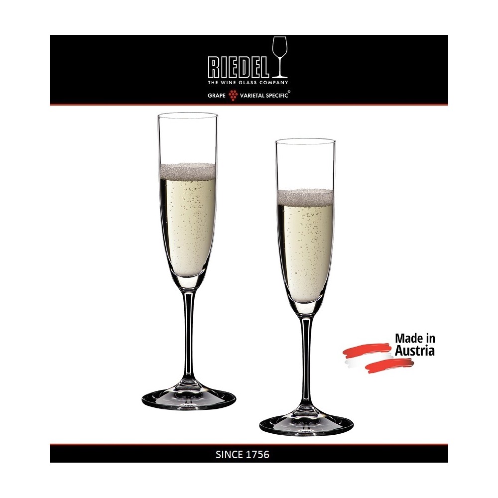 Бокалы для шампанского Champagne Glass, 2 шт, 160 мл, машинная выдувка, VINUM, RIEDEL