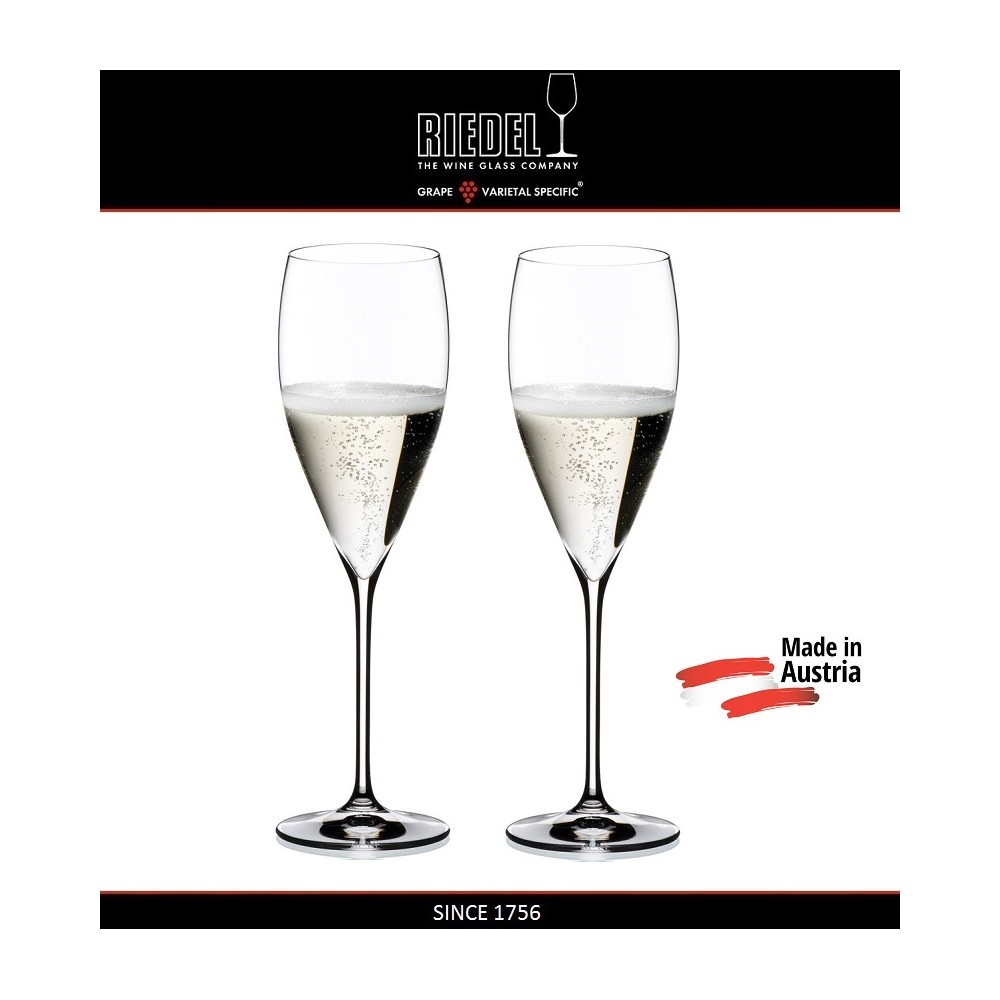 Бокалы для шампанского Champagne Glass, 2 шт, 343 мл, машинная выдувка, VINUM XL, RIEDEL