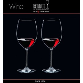 Бокалы для красных вин Cabernet и Merlot, 2 шт, 610 мл, машинная выдувка, WINE, RIEDEL