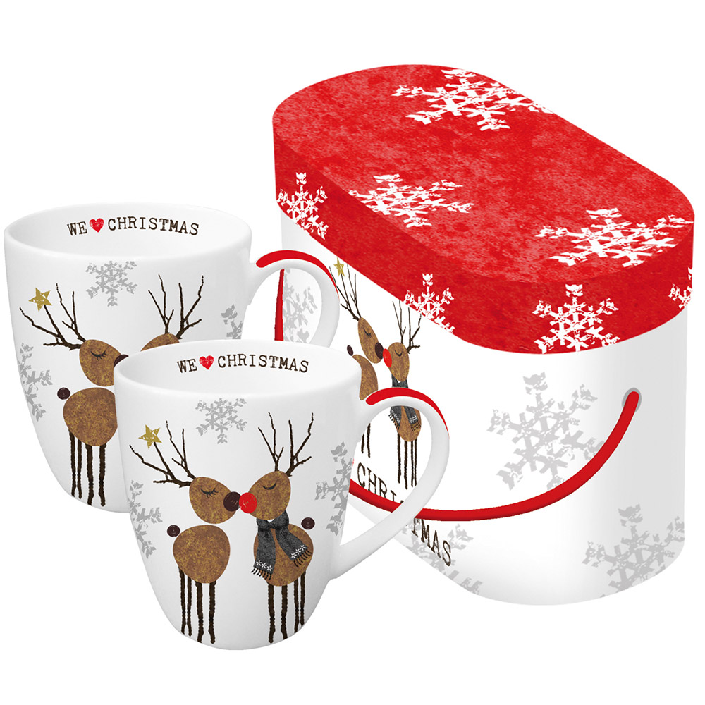 Набор кружек в подарочной упаковке we love christmas, Paperproducts Design