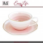 Пара чайная ARTESANAL, бело-розовый, 250 мл, Easy Life