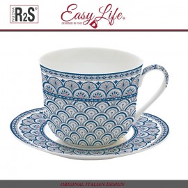 Пара чайная Monsoon синий, 400 мл, фарфор, Easy Life