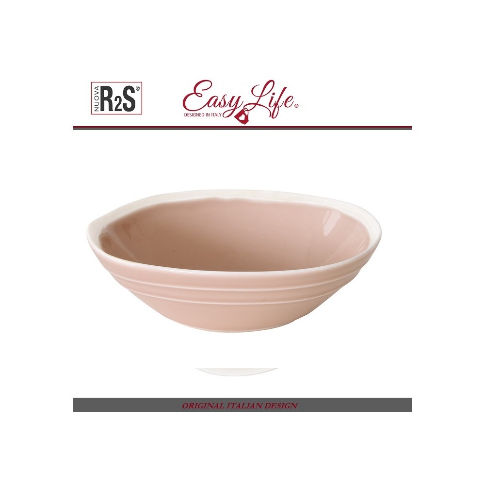 Глубокая тарелка Abitare розовый, D 18 см, фарфор, Easy Life