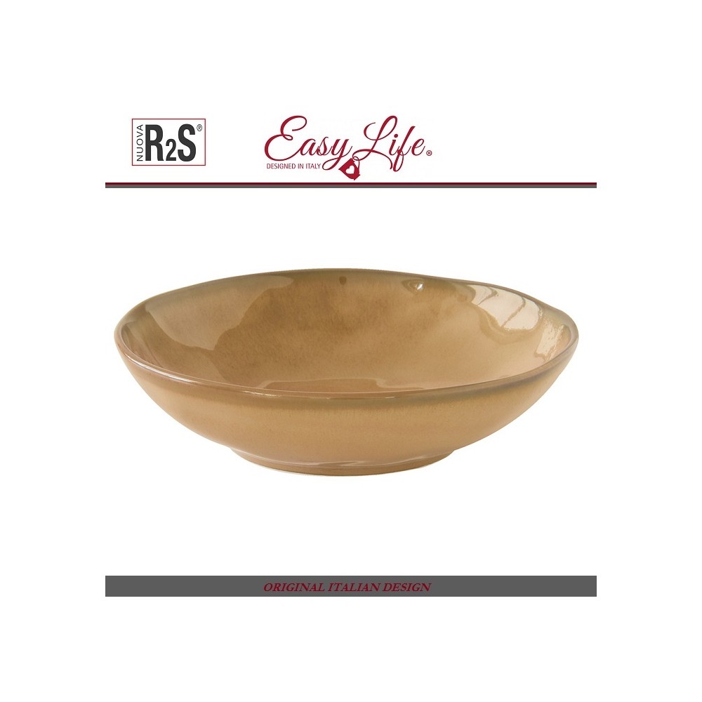 Глубокая тарелка Interiors коричневый, D 19 см, керамика, Easy Life
