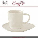 Пара Interiors для чая и кофе белый, 250 мл, керамика, Easy Life