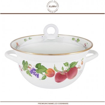 Кастрюля-супница FRUITS эмалированная, 3.6 литра, D 23 см, индукционное дно, EJIRY