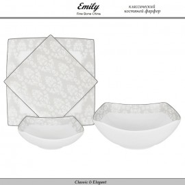 Набор обеденный Paris, 19 предметов на 6 персон, костяной Emily