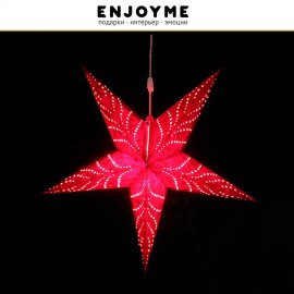 Подвесной декоративный LED светильник "Звезда" красная, 60 см, EnjoyMe