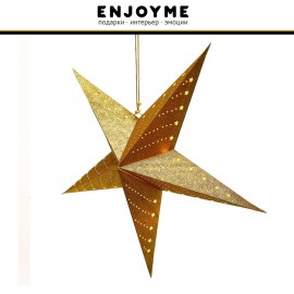 Подвесной декоративный светильник "Звезда" золотая, 60 см, цоколь Е 14, EnjoyMe