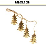 Гирлянда елочная "Golden Trees" золотая, 4 шт, металл, EnjoyMe