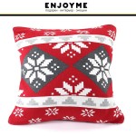 Подушка с новогодним орнаментом "Christmas Story", 45 х 45 см, хлопок, EnjoyMe