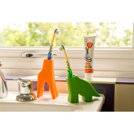Держатель для детской зубной щетки Giraffe, оранжевый, силикон, J-me