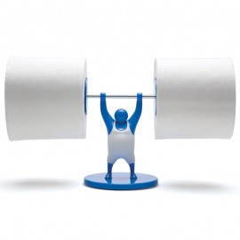 Держатель для туалетной бумаги mr.t синий, H 15,5 см, L 31 см, W 11 см, пластик ABS, металл, Monkey Business