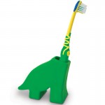Держатель для детской зубной щетки Dinosaur, зеленый, силикон, J-me