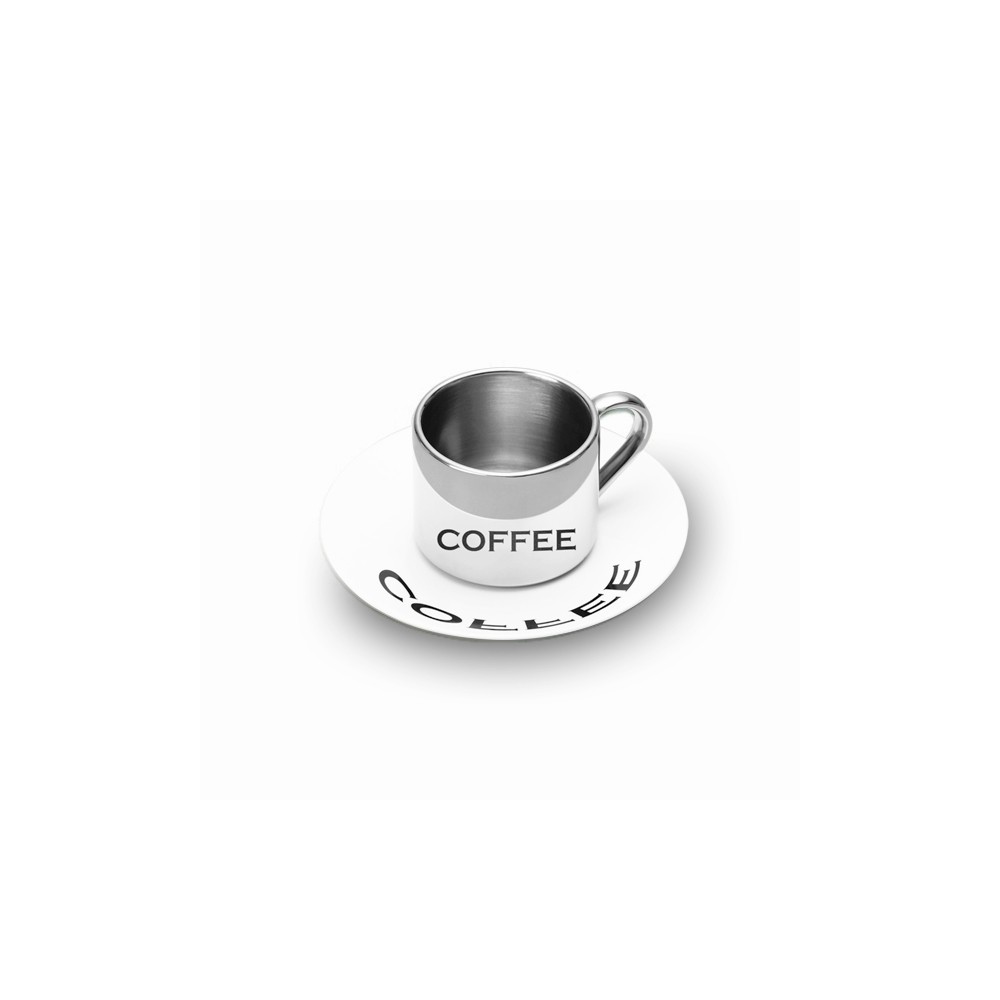 Кружка анаморфированная с блюдцем coffee, L 8 см, W 8 см, H 6 см, PO: SELECTED