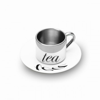 Кружка анаморфированная с блюдцем tea, L 8 см, W 8 см, H 6 см, PO: SELECTED