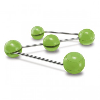 Подставка под горячее compound зеленая, L 3 см, W 3 см, H 16 см, PO: SELECTED