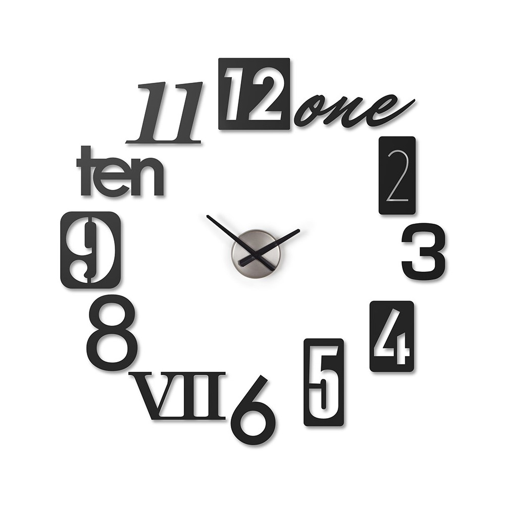 Часы настенные numbra черные, L 34 см, W 7,6 см, H 34 см, Umbra