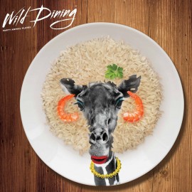 Тарелка Wild Dining Жираф, D 25 см, керамика, Mustard
